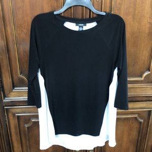 Alfani Black and Off White Tunic